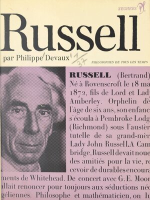 cover image of Bertrand Russell